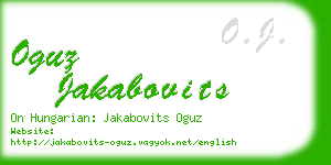 oguz jakabovits business card